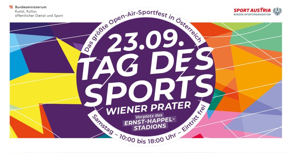 Das Ankündigungsplakat für den Tag des Sports 2023