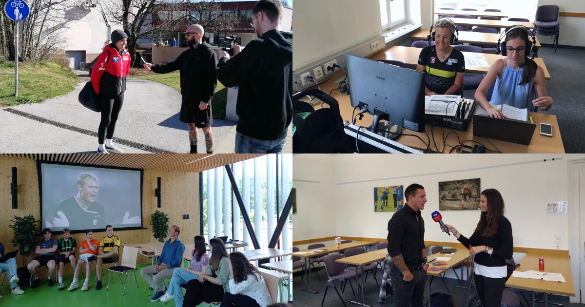 Bunte Szenen aus dem Lehrgangsprogramm – von Probeinterviews und LIve-Kommentar-Übungen zu Gruppendiskussionen